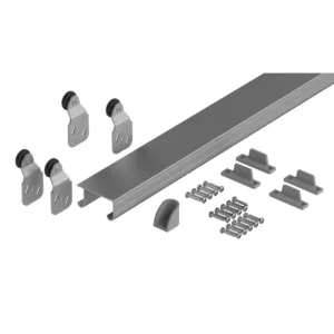 Top Hung Double Wardrobe Sliding Door System To Suit 1.8m Opening - 2 Door Kit