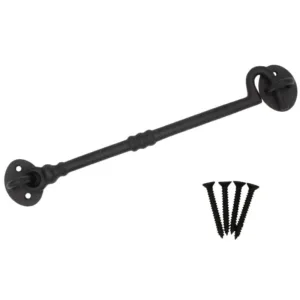 Heavy Duty Cabin Hook and Eye - 250mm - Black