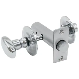 Bathroom Oval Thumb Turn & Release 60mm c/w Mortice Rack Bolt - Polished Chrome