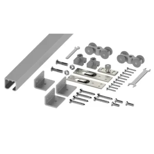Top Hung Straight Sliding Single Door Kit - Max Weight 50kg - Max Door Width 900mm - 1.8m Track