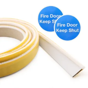 Surface Self Adhesive Intumescent Fire Door Seal Strip - Fire Smoke & Draughts - 5.2m - White